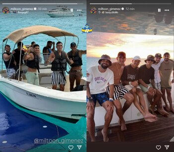 Los futbolistas de Boca disfrutan