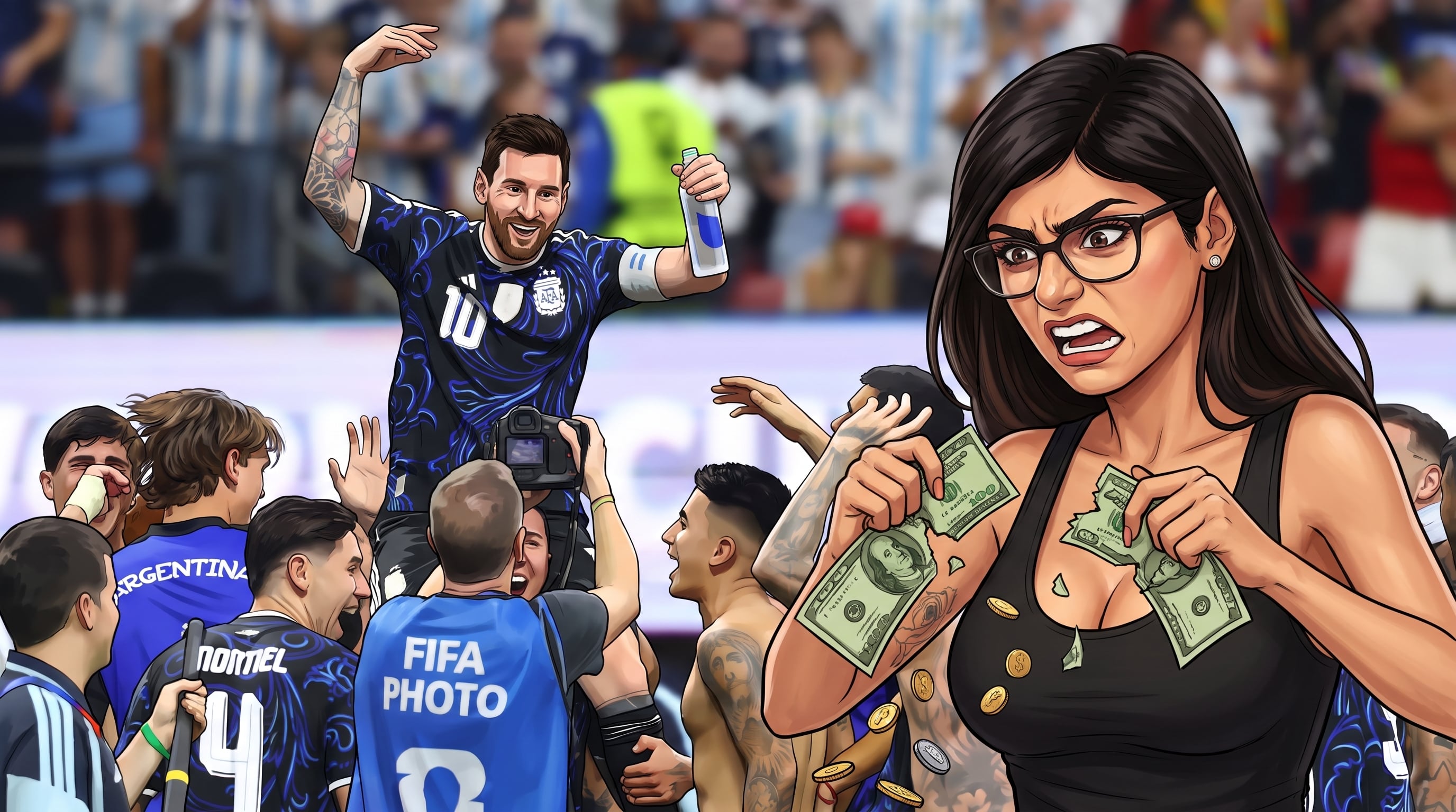 Las críticas de Mia Khalifa a la Selección tras perder dinero en una apuesta: “El juego sucio del equipo argentino”