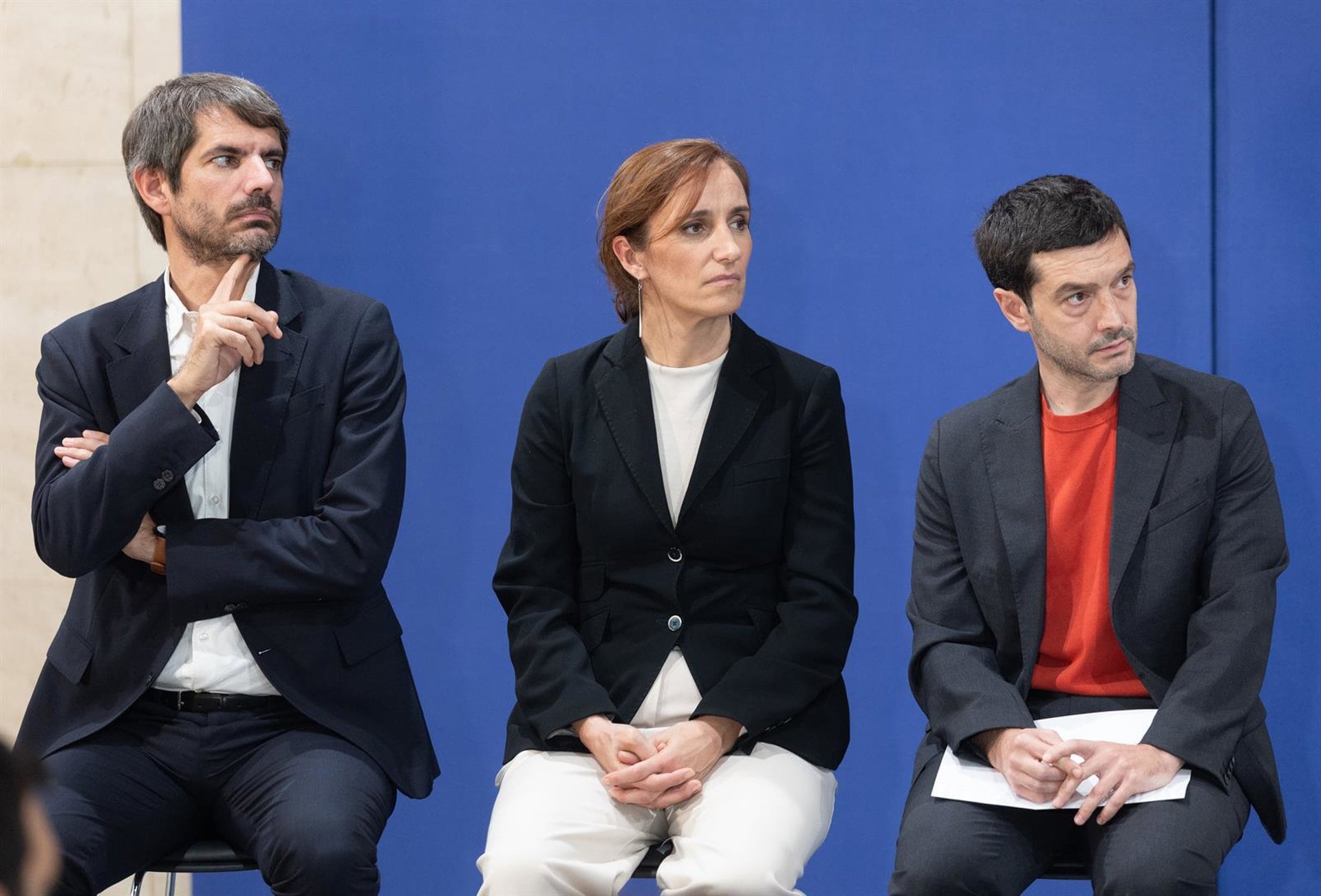 13/10/2025 (I-D) El ministro de Cultura, Ernest Urtasun; la ministra de Sanidad, Mónica García, y el ministro de Derechos Sociales, Pablo Bustinduy, durante una reunión, en el Ministerio de Trabajo y Economía Social, a 13 de octubre de 2025, en Madrid (España)
POLITICA
Eduardo Parra - Europa Press