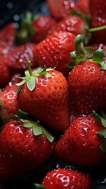 Imagen de fresas frescas y jugosas, símbolo de los múltiples beneficios que aportan a la salud del cerebro y el corazón según recientes investigaciones científicas.