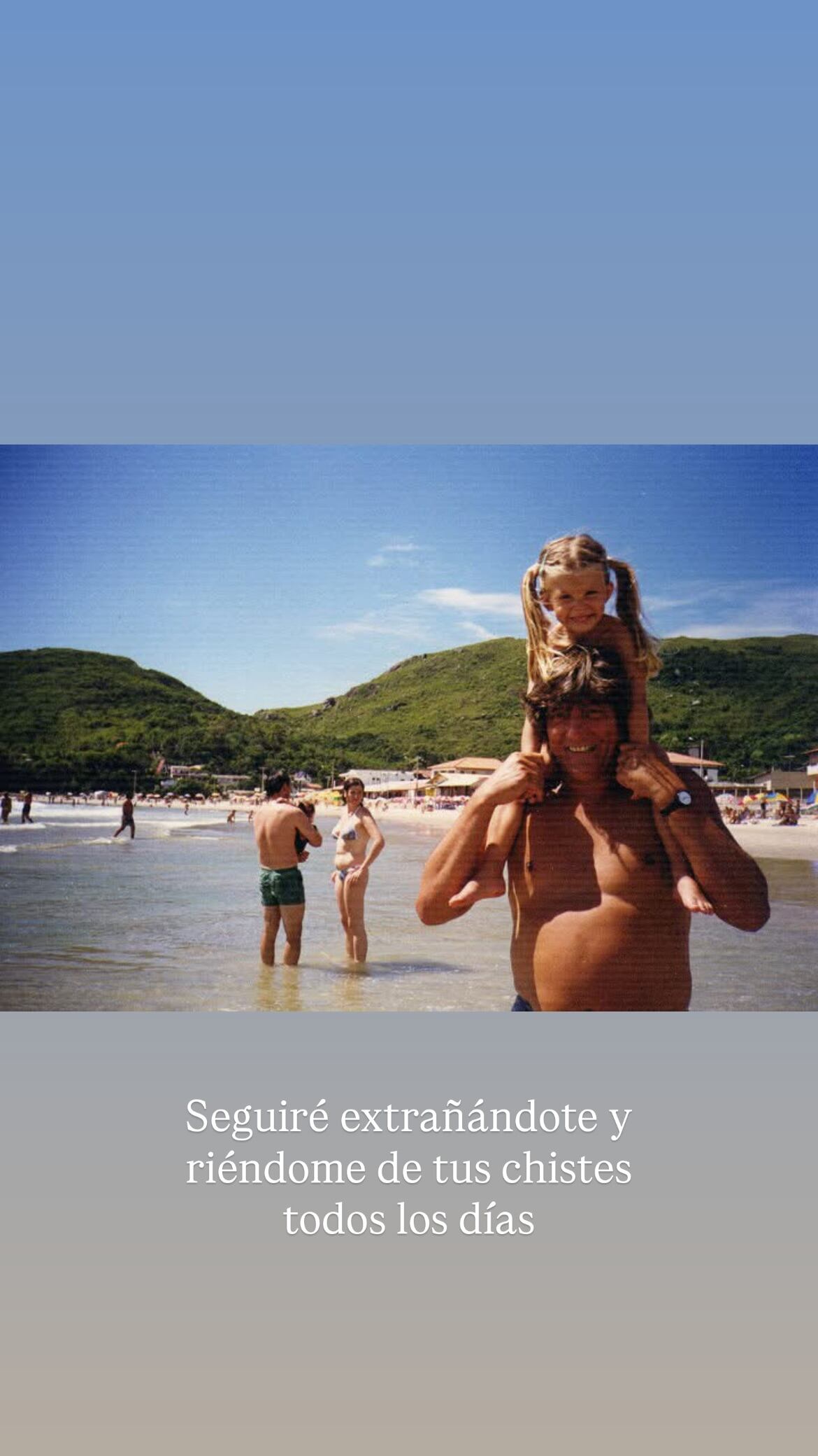 El segundo recuerdo de Malena Villa sobre su padre, que ilustró con una fotografía en Brasil