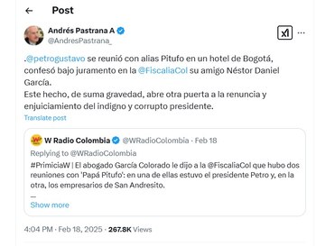 Andrés Pastrana habló de las