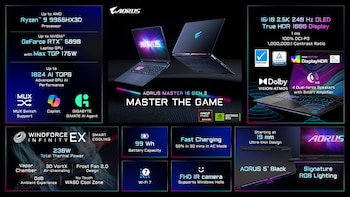 AORUS MASTER 16 (Gen 2) de GIGABYTE AORUS