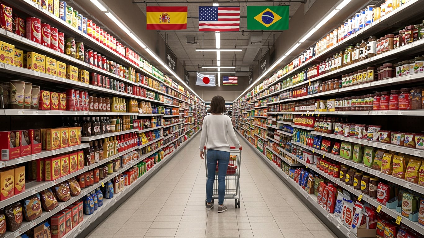 Supermercado, productos importados, góndola, productos internacionales, importación (Imagen Ilustrativa Infobae)