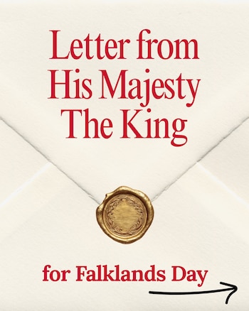 Carta del Rey Carlos III que celebra el Falklands Day