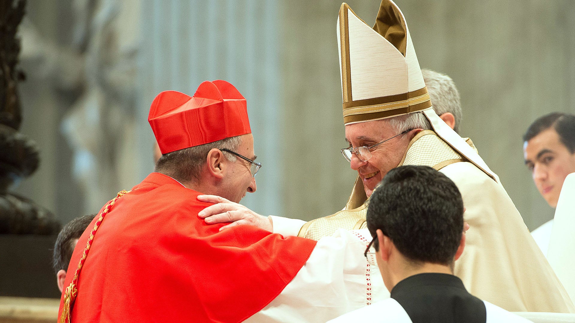 El cardenal y arzobispo de Montevideo, Daniel Sturla, junto al Papa Francisco (@DanielSturla)