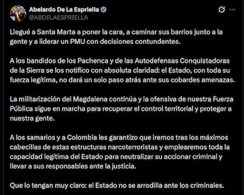 Abelardo de la Espriella - crédito @ABDELAESPRIELLA/X
