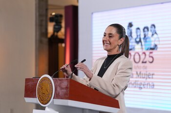 La presidenta Claudia Sheinbaum durante