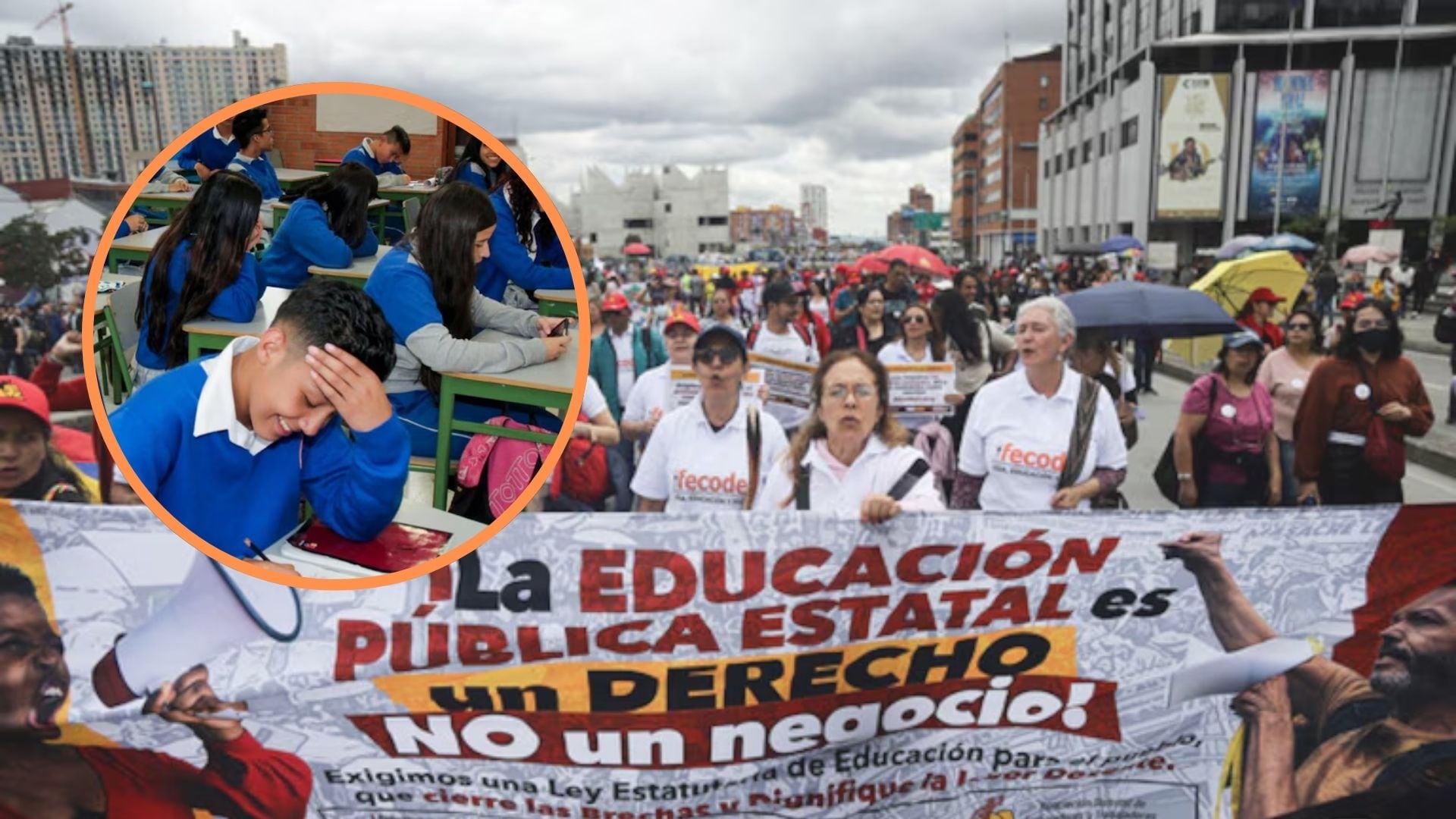 Docentes de Bogotá convocaron un paro distrital de 24 horas para protestar contra políticas que, según el gremio, afectan la educación pública. - crédito Colprensa y Alcaldía de Bogotá