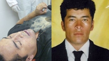 El cuerpo de Heriberto Lazcano