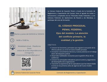 El flyer del curso que