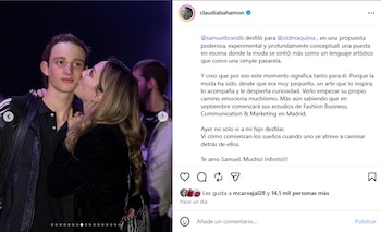 La presentadora admitió que se sentía nerviosa por el debut de su hijo, pero nunca se lo transmitió - crédito @claudiabahamon/Instagram
