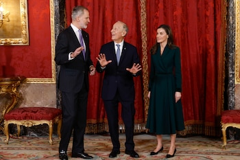 Los reyes reciben al presidente