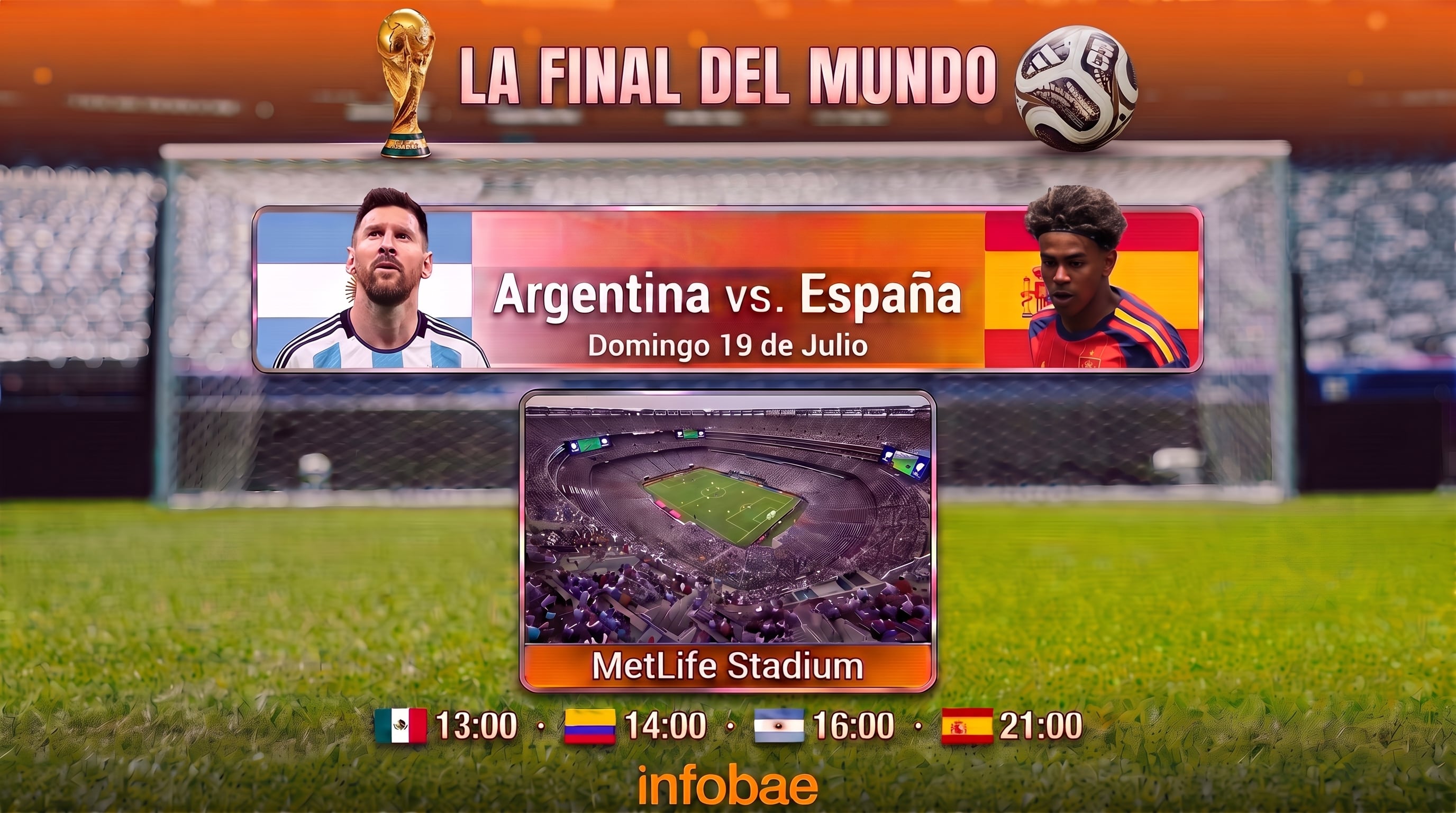 Argentina-España: la final del mundo (Imagen Ilustrativa Infobae)