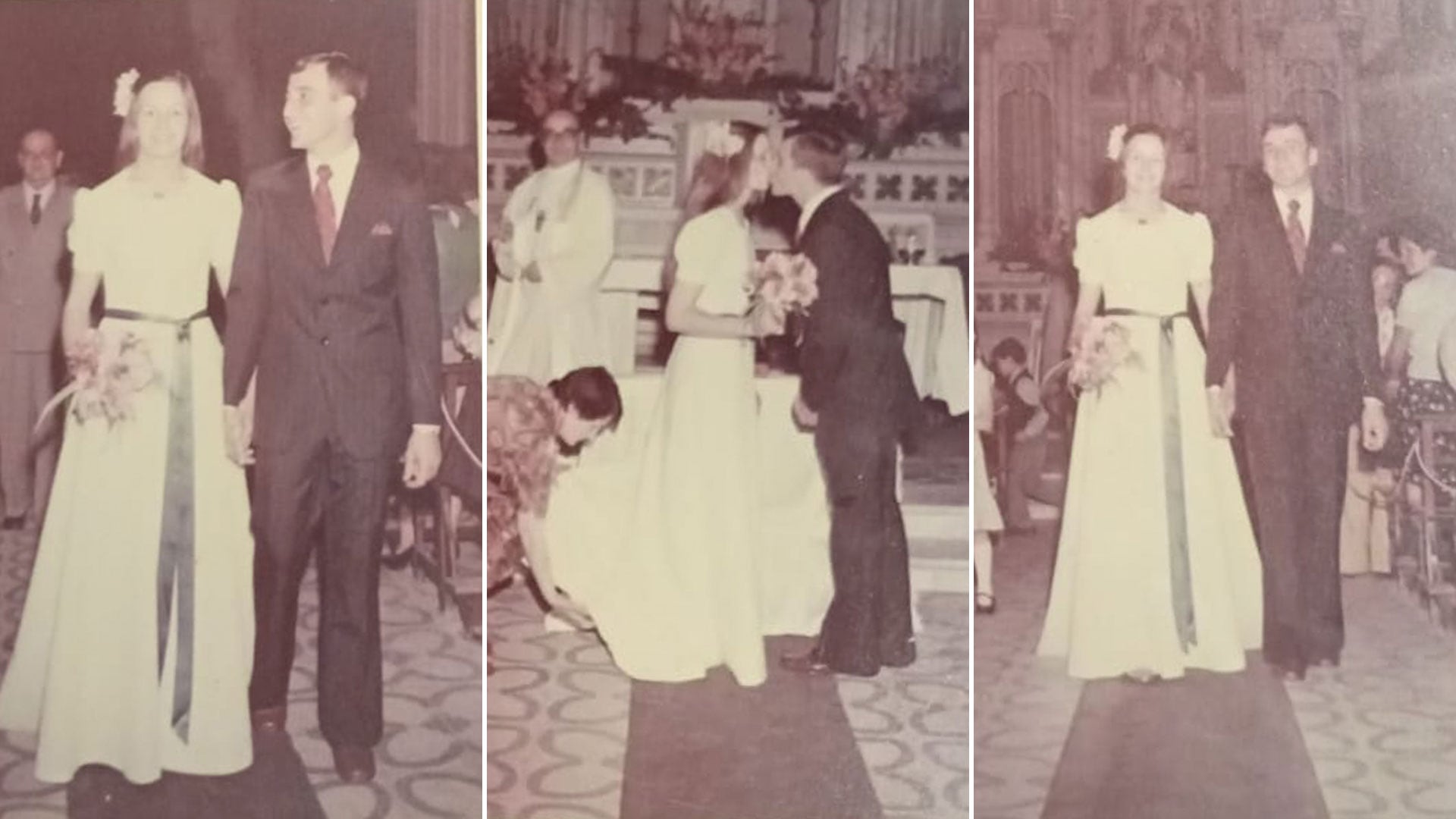 Julio y Adriana el día de su casamiento