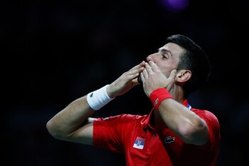 Novak Djokovic celebra una victoria