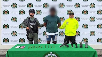 El sujeto era presunto jefe de una comisión del Frente Luis Carlos Cárdenas del ELN - crédito Policía Nacional de Colombia