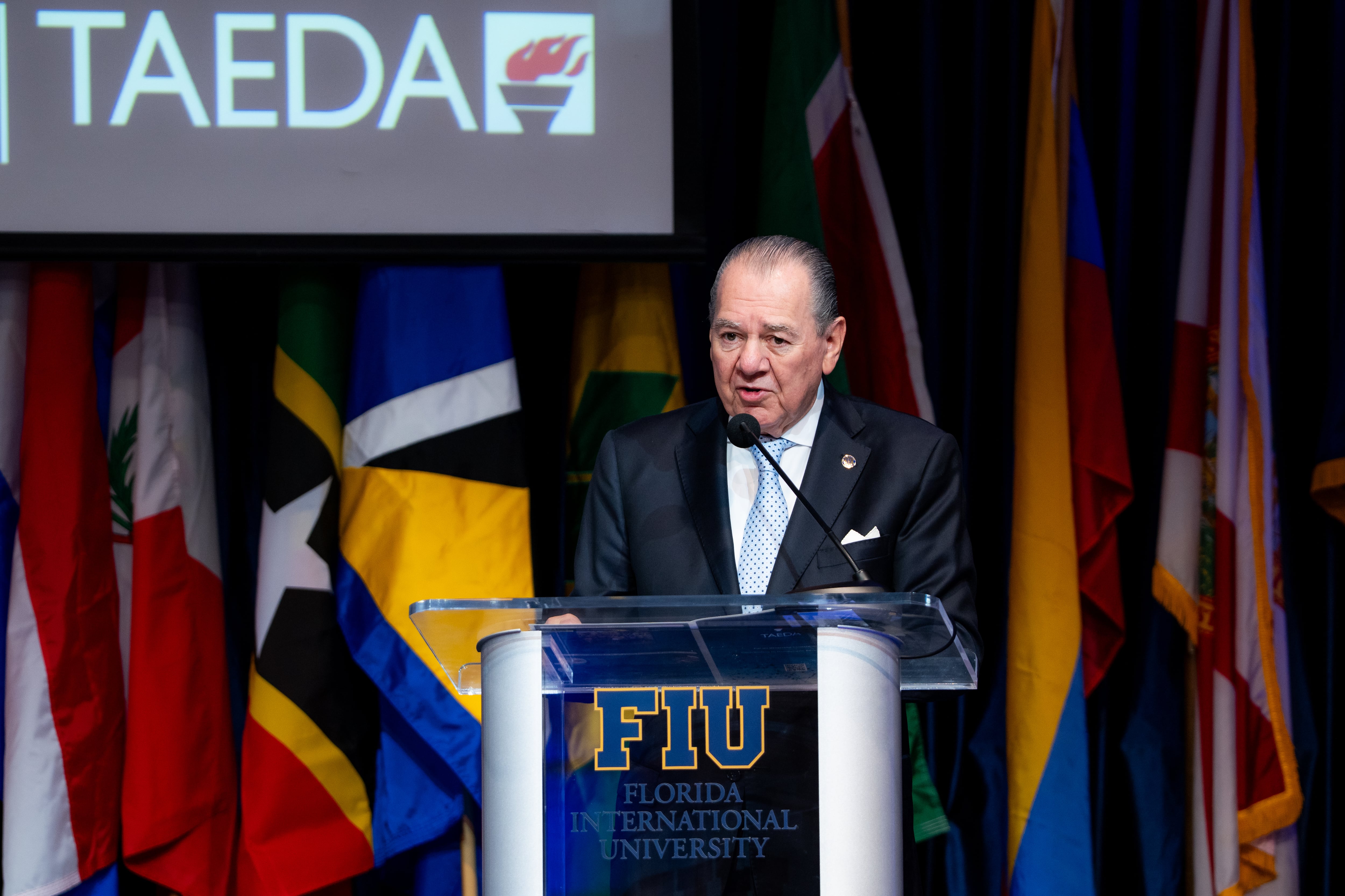 Mario Montoto, presidente de la Fundación Tadea, en la apertura de la Conferencia de Seguridad realizada en Miami, (Estados Unidos)