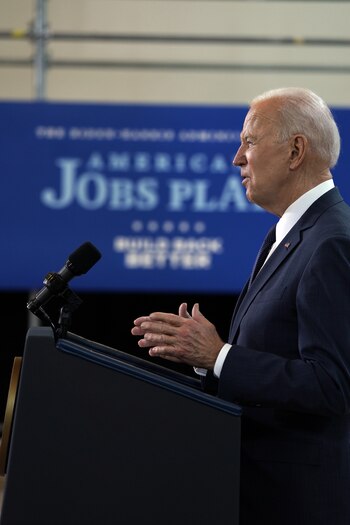 President Joe Biden talks about