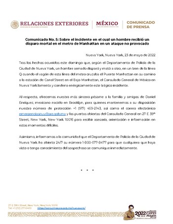 La Secretaría de Relaciones Exteriores