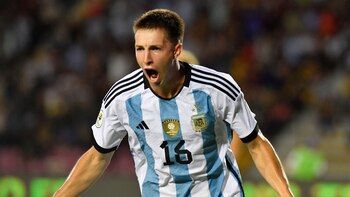 Baltasar Rodríguez festeja el gol