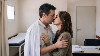 Laura se inventó un cuadro infeccioso para volver a verlo y se dieron el primer beso (imagen ilustrativa Infobae)