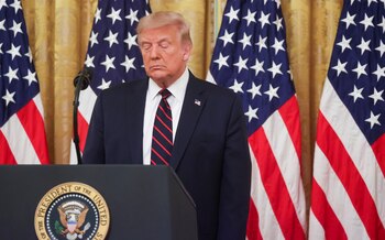 U.S. President Donald Trump participates