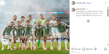 La publicación de Lionel Messi