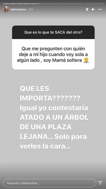 Dalma Maradona respondió comentarios en