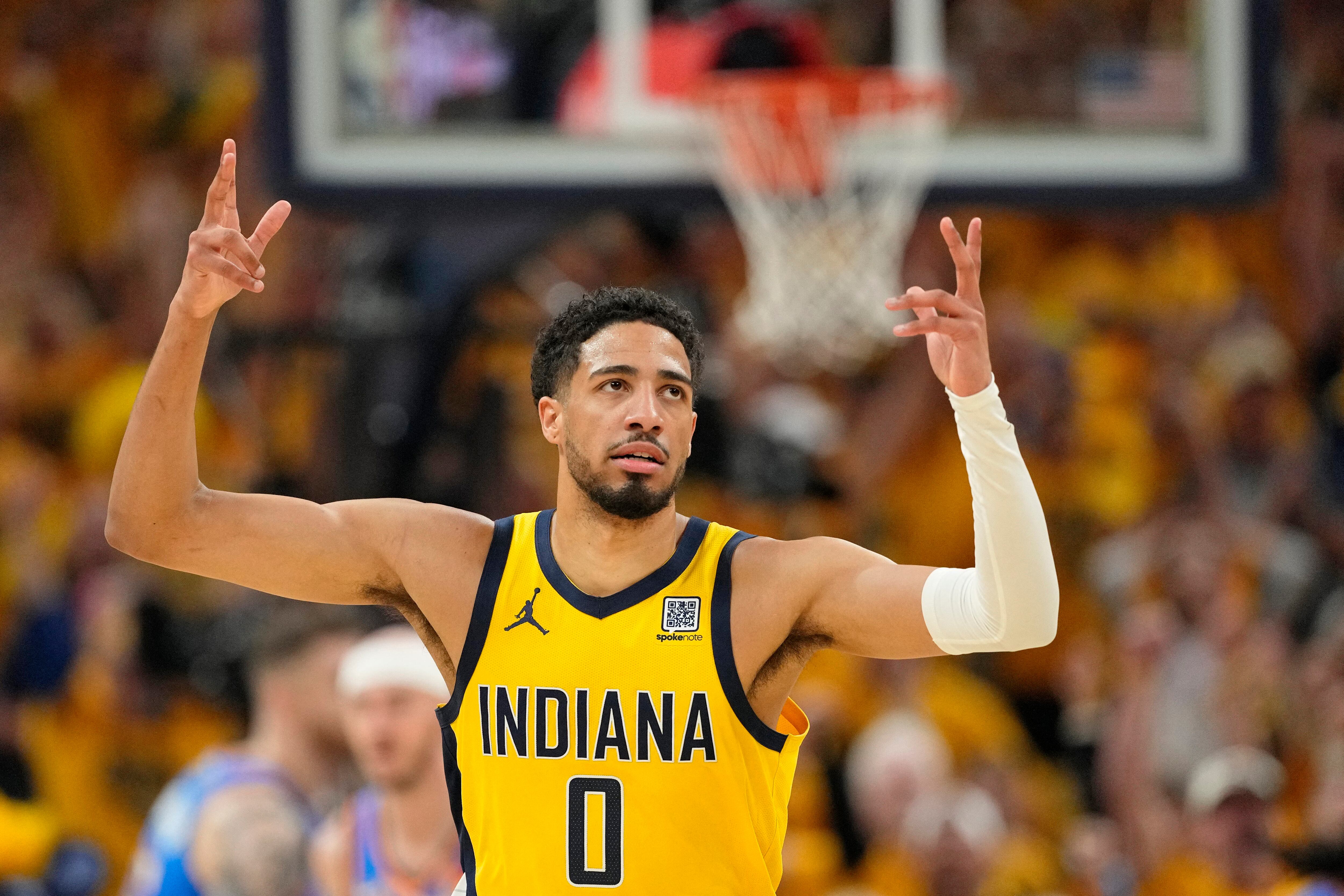 La inteligencia de Tyrese Haliburton impulsa el juego dinámico de los Pacers (Mandatory Credit: Kyle Terada-Imagn Images)