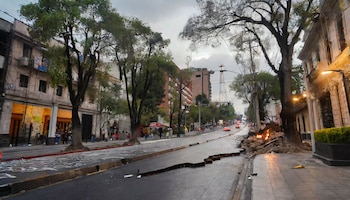 Terremoto
Sismo
Desastre natural
México
Devastación
Edificios derrumbados
Rescate
Supervivientes
Catástrofe
Emergencia
Riesgo sísmico
Aftershocks
Imagen que ilustra la devastación causada por un terremoto en México, con edificios derrumbados y escenas de caos, reflejando la fuerza de este desastre natural. - (Imagen ilustrativa Infobae)