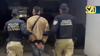 La detención del ciudadano colombiano se realizó en coordinación entre la Policía Nacional, Interpol y las autoridades españolas por un caso de presunto tráfico de ketamina - crédito @DirectorPolicia/X