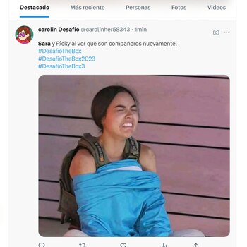 Memes por el regreso de Sara al “Desafío”, luego de rendirse para salir