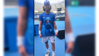 Marco Trungelliti posa en Melbourne