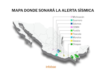 Mapa del simulacro. (Foto: Infobae)