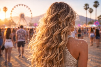 Las ondas boho con volumen natural evocan el espíritu libre y bohemio característico de Coachella 2026 (Imagen Ilustrativa Infobae)