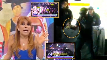 Magaly Medina expone a Mario Hart al olvidar la letra de su canción y se burla de regreso. (Captura: Magaly TV La Firme)