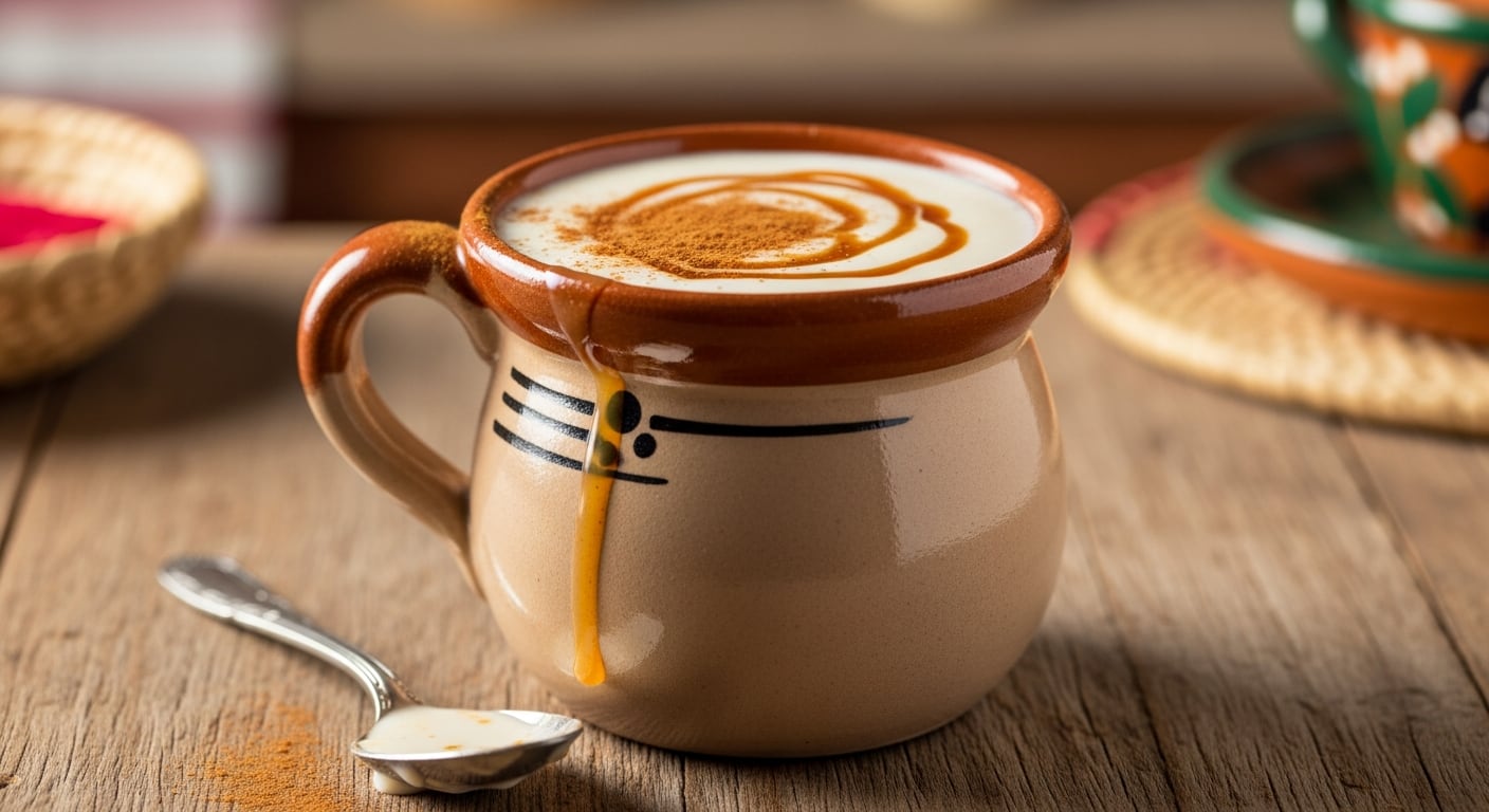 La mezcla de leche, cajeta y canela aporta notas caramelizadas y un aroma característico al atole de cajeta casero. - (Imagen Ilustrativa Infobae)