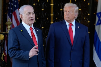 Trump dijo que mantiene una "buena relación" con Netanyahu, pese a su rechazo al plan de paz de EEUU para Gaza (AP Foto/Alex Brandon)