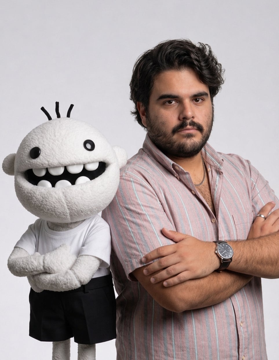 Diego Argueta, creador de Guanaco to English y su amigo Humberto.