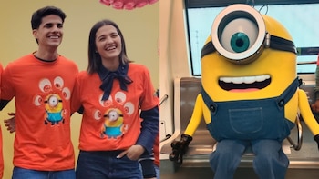 Majo con sabor y Kevin Díaz, integrante de Esto es Guerra, fueron parte de la campaña de lanzamiento de Minions & Monstruos.