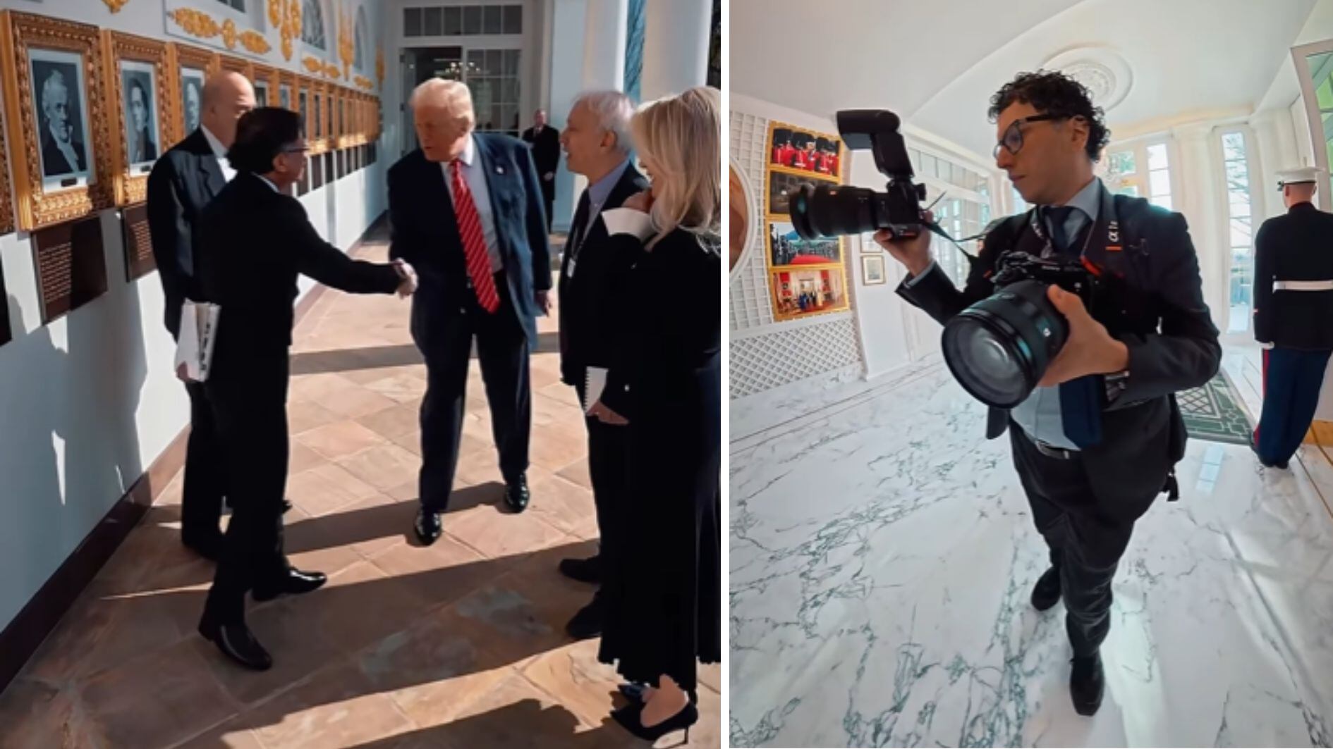 Cano lleva desde 2023 siguiendo al presidente colombiano en sus viajes oficiales - crédito @juandiegocano/IG