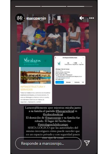 El posteo que realizó Marcos