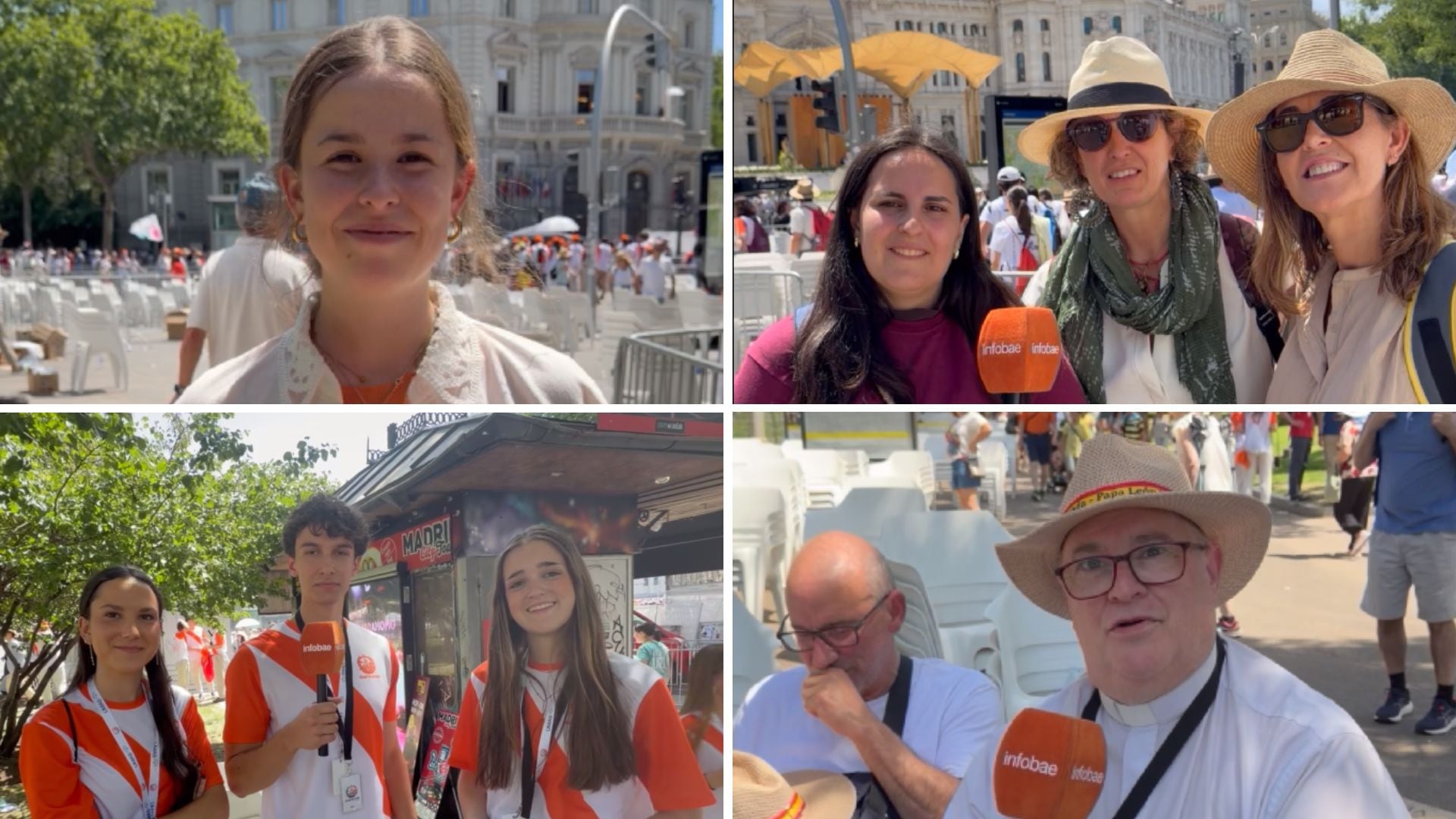 Las voces protagonistas de la visita del papa León XIV. (Infobae)