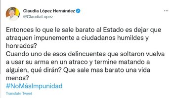 Claudia López le respondió: “¿Sale