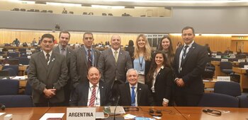 La delegaciòn argentina momentos después