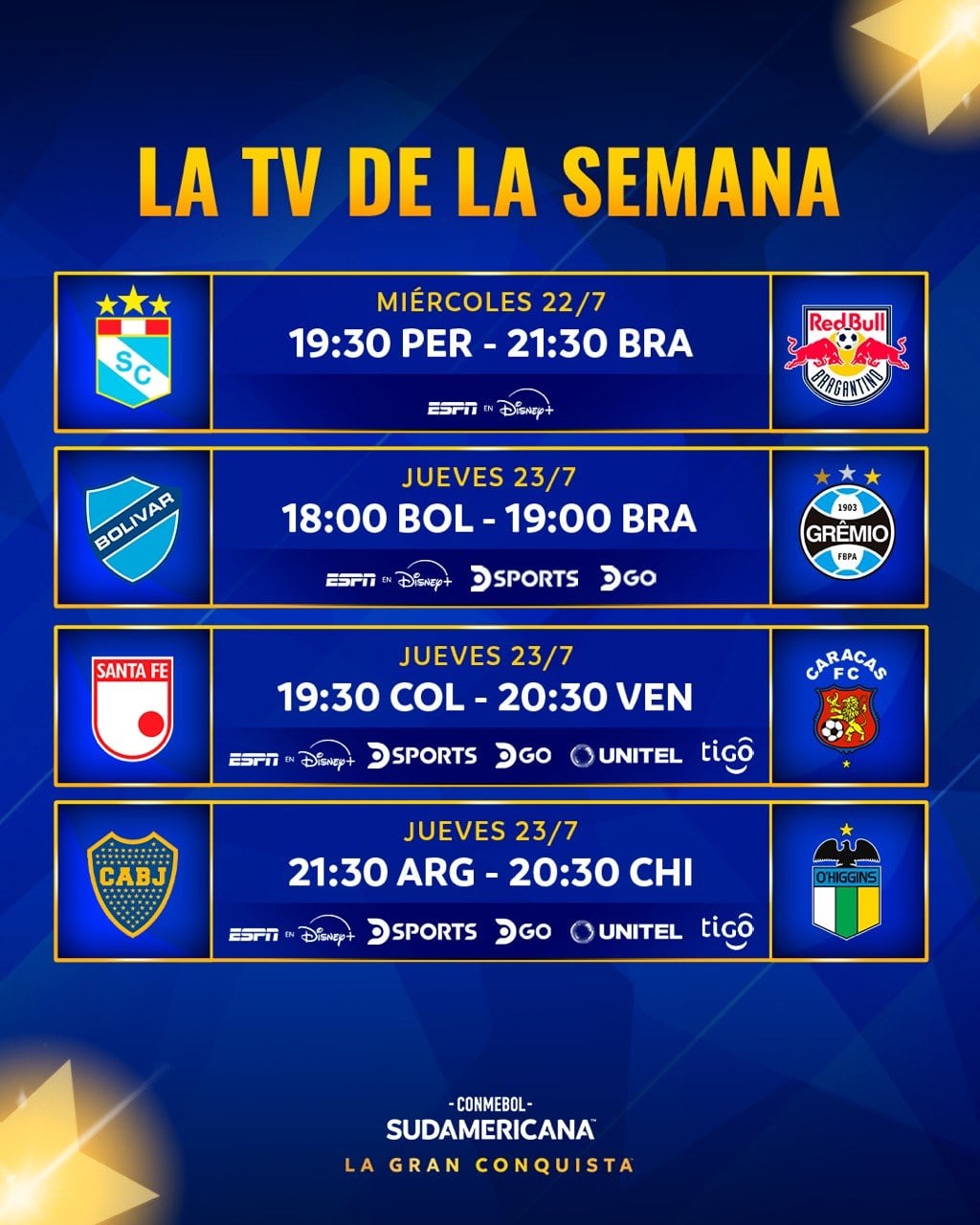 Canal TV del Sporting Cristal vs Red Bull Bragantino por Copa Sudamericana 2026. - créditos: Conmebol