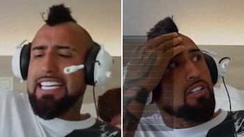 Arturo Vidal enfurecido tras el