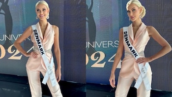 Victoria Kjaer en su día 14 en el Miss Universo. La reina lució un enterizo diseñado por José Zafra. IG