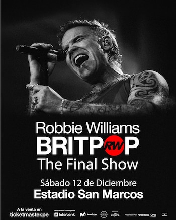 Robbie Williams dará un nuevo concierto en Lima el sábado 12 de diciembre de 2026 en el Estadio San Marcos